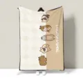 Cozy autumn winter small blanket cute cartoon guinea pig office nap knee cover throw blanket - Chill Together