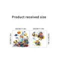 Underwater world wall sticker detail showing clownfish and coral design with size dimensions. - Undersea Coral Fish Style (KSC228J) / 2 Sheets Set