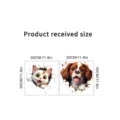 Detail view showing 30x30cm size specification for cute cat and dog wall stickers design. - Cartoon Cat and Dog Breaking Wall Style (KSC228N) / 2 Sheets Set