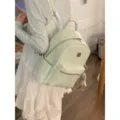 Mintgroene geweven rugzak casual student schooltas grote capaciteit fashion tas - Met Bedeltje / Groen