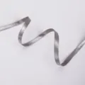 Silver ribbon for floral bouquet packaging, glossy texture gift wrapping binding material. - Narrow Roll / Silver
