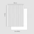 Carta da imballaggio floreale ispessita con strisce verticali, 38x50cm, 10 fogli per pacco per bouquet. - Striscia Bianco Minimalista (Confezione da 10) / 38x50cm