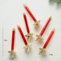 Rote Glas Kerze Weihnachtsbaum Ornament Set, Vintage Clip-on Feiertag Deko, 15cm. - 6er Set / Rot