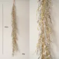 Christmas glitter berry hanging garland 150cm 300g holiday home decor twig vine - Gold Faux Dry Branch And Leaf Garland