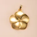 Gold-plated stainless steel five-petal flower pendant DIY jewelry necklace accessory - Five-Petal Flower Style(DZ-841)