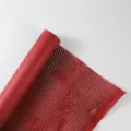 Rouleau de papier d'emballage floral ajouré en nid d'abeille rouge pour bouquets et cadeaux divers - 50cm*10 Yards/Rouleau / Rouge Cerise