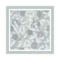 Papier d'emballage à motif de fruits botaniques vintage feuille cadeau gaufrée élégante - 10 Feuilles/Paquet (50x50cm) / Cyan