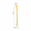 Gold stainless steel dessert knife, 14.5cm length, 17g weight, perfect for fruit, cake and tableware. - Knife / 14.5cm / Gold Knife