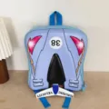 New EVA shell kids backpack cartoon race car design kindergarten school bag for boys girls - Blue