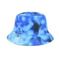 Chapeau bob tie dye bleu et noir pour homme et femme style hip hop protection solaire. - M (56-58cm) / Teinture-Lien Double Face 16