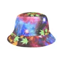 Chapeau bob tie-dye galaxie coloré avec imprimé cosmique cool, chapeau de soleil unisexe. - M (56-58cm) / Teinture-Lien Double Face 10