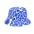 Vue détaillée de chapeau bob tie and dye bleu blanc, chapeau de soleil hip-hop mode. - M (56-58cm) / Teinture-Lien Double Face 22