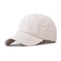 Cappellino da baseball morbido in cotone semplice, cappello da sole traspirante per adulti. - Regolabile / Bianco avorio