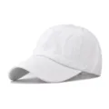 Cappello da baseball bianco tinta unita in 100% cotone dad hat casual protezione solare - Regolabile / Bianco
