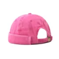 Fashion pink washed denim miki hat streetwear retro roll cap casual docker hat for men and women. - Adjustable / Washed Rose Red