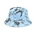Chapeau bob tie-dye bleu et noir, chapeau de soleil tendance hip-hop pour extérieur. - M (56-58cm) / Teinture-Lien Double Face 31