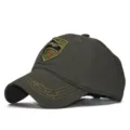 Men military style tactical baseball cap vintage outdoor sun protection duck tongue hat style - Adjustable / Army Green