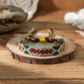 Handgemaakte geweven vriendschapsarmband met kleurrijke draden, verstelbare boho sieraden - Stijl 12