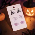 Halloween schattige geest vleermuis oorbellen set acryl grappige sieraden cadeau feest - 25080401-3