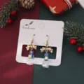 Élégantes Boucles d'Oreilles Nœud Cristal Style Fille Fête de Noël Cadeau - Boucles d'Oreilles Cristal Cube 2