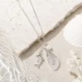 Colorful sea glass pendant necklace with metal dolphin and pearl charm for women beach jewelry - White Dolphin Necklace (22101709)