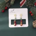 Boucles d'oreilles arbre de Noël en cristal bijoux festifs pour femmes cadeau de fête. - Boucles d'Oreilles Arbre de Noël Style 3