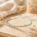 Ρυθμιζόμενο βραχιόλι με χάντρες γυαλιού Boho, τιρκουάζ και χρυσό βραχιόλι παραλλαγή - Στυλ 8