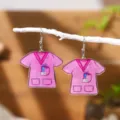 Boucles d'oreilles pendantes en acrylique rose infirmière style mignon bijou médical - Style 5