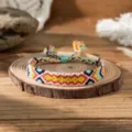 Handgemaakte geweven vriendschapsarmband kleurrijke geometrische boho verstelbare armband - Stijl 11