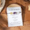 Pulsera de deseos de cristal de piedra natural con tarjeta, joyería trenzada ajustable. - Estilo 5