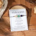 Pulsera de deseos de cristal hecha a mano con tarjeta piedra natural cuerda ajustable joyas - Estilo 10