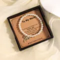 Zachte strik kunstparel armband voor vrouwen elastische kralen armband geschenkbox - Stijl 5