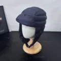 Cappello da trapper in piumino caldo e antivento invernale, cappello bomber imbottito spesso. - M(56-58cm) / Blu navy
