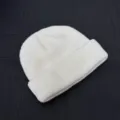 Berretto lavorato a maglia bianco inverno caldo corto docker cap elegante casual streetwear unisex - Taglia unica / Bianco