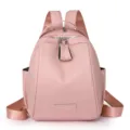 Women Pink Shell Backpack Casual Travel Daypack Stylish School Bag for Daily Use - Pink