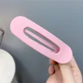 Pink acrylic hollow hair claw clip for women, large geometric hair accessory for daily styling wash makeup. - Hollow Pink
