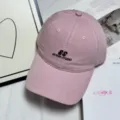 Gorra de béisbol de algodón lavado rosa para mujer con letras bordadas negras, sombrero. - M (56-58cm) / Rosa