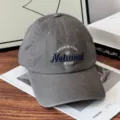 Gorra de béisbol gris retro americana con elegante bordado de letras, sombrero casual. - 58-61cm / Gris Oscuro