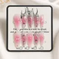 Handmade press-on nails long stiletto pink gradient 3D silver butterfly fake nails set - S / Pink Gradient
