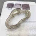 Transparent acrylic cloud hair claw clip, jelly color large hollow hair accessory detail. - Smoke Gray