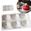 Silikon Mousse Form 6-Kavitäten Weihnachtsmuetze Backwerkzeug für Kuchen Dessert. - Stil B