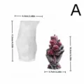 Halloween Skelett Hand Silikon Kerzenform und gruselige Rosen Duftkerzen Abmessungen - Dunkle Nacht Rosen Hand
