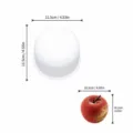 Silikon Apfel Kuchenform Backwerkzeug mit fertigem Dessert Masszeichnung Anzeige. - Apfelform / Weiß
