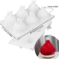 Weihnachten Weihnachtsmann Mousse Silikonform 6er DIY Schokolade Backen Dessertwerkzeug - Stil A