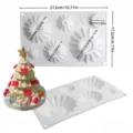 Weihnachten Silikon Mousse Form Set, weiße Backdessert DIY Werkzeug mit genauen Maßangaben. - Stil E