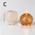 Weihnachts Hirsch Silikon Kerzenform und Kugel Duftkerze Set mit klaren Abmessungen. - Weihnachten Relief Form Typ C