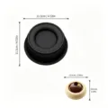 Silikon runder Kuchenform 11.5cm Backwerkzeug mit fertiger Gebäckanzeige für Küche. - Donut-Form / Schwarz