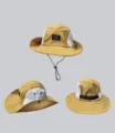 Outdoor sun protection bucket hat with breathable colorblock design, adjustable strap. - M (56-58cm) / Yellow