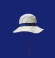 Sombrero de pescador blanco primavera verano con correa azul protección solar casual - M (56-58cm) / Beige