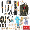 Outdoor survival uitrusting set tactische camping multi-tool noodhulp eerste hulp set bag box - Legergroene Tas Set
